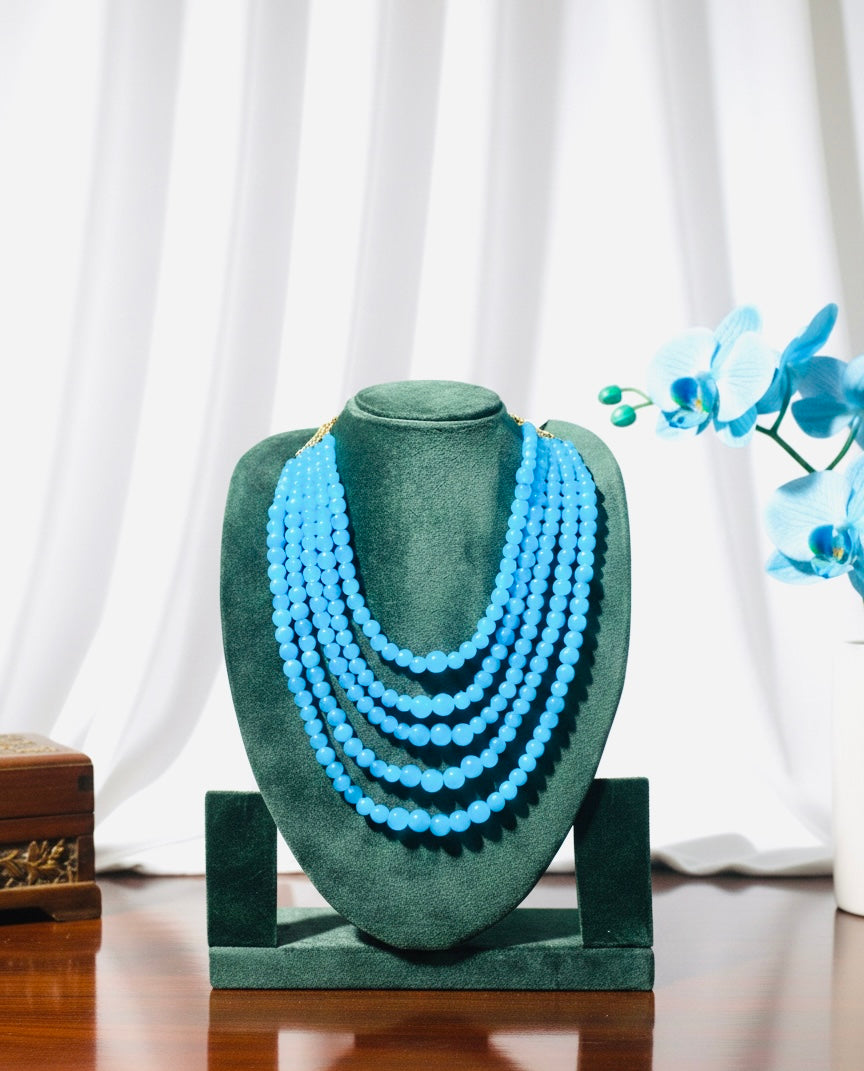 The Royal Cascade Sky Blue Necklace