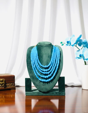 The Royal Cascade Sky Blue Necklace