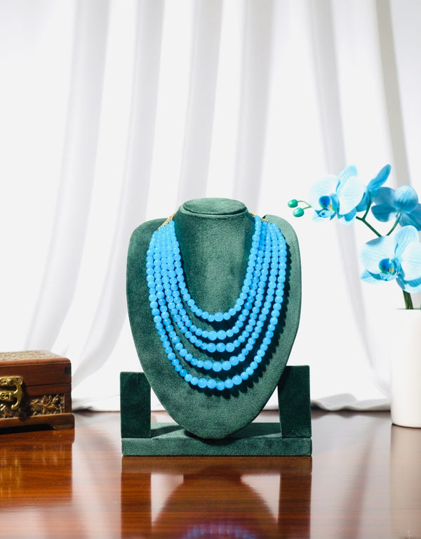 The Royal Cascade Sky Blue Necklace