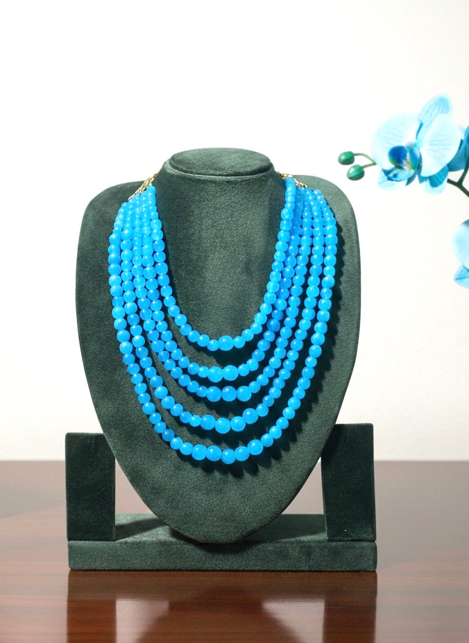 The Royal Cascade Sky Blue Necklace