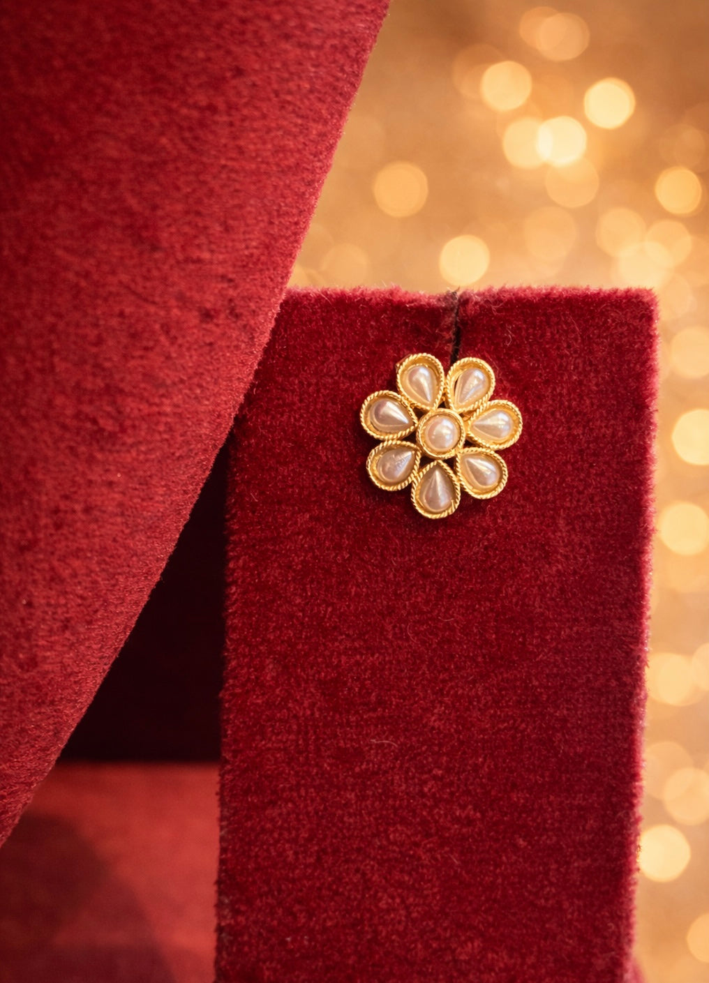 Floral Gold Necklace & Earring Set