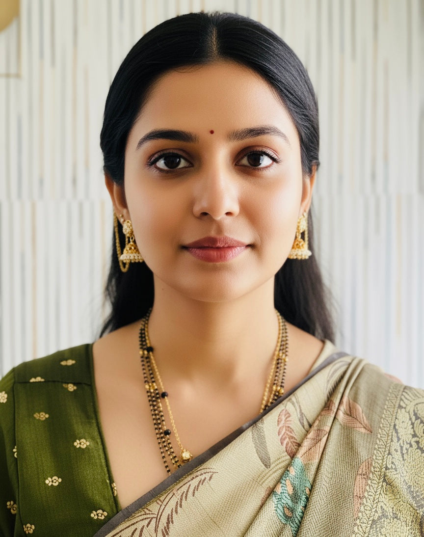 Belli Moda “Temple Grace” Maroon Jhumka