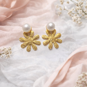 Pearl Bloom Statement Earrings