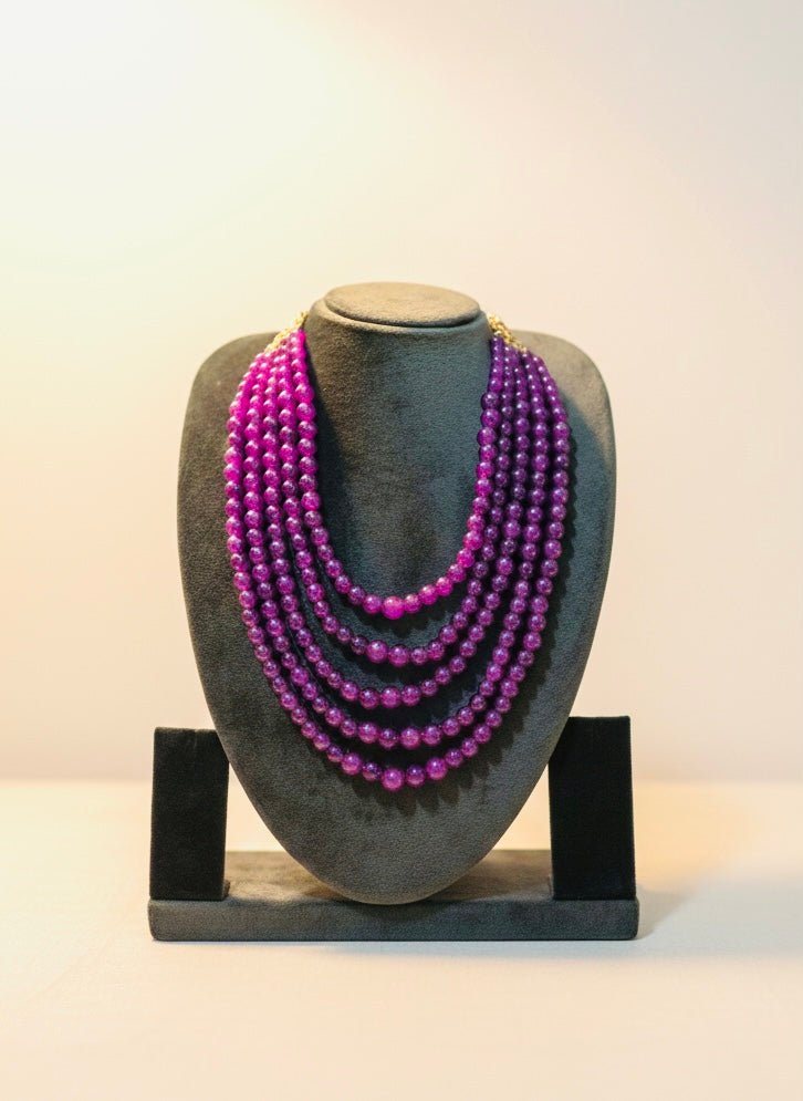 Radiant Violet Tiered Glass Statement