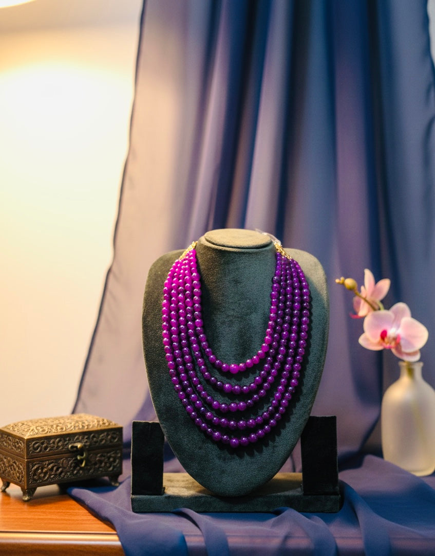 Radiant Violet Tiered Glass Statement