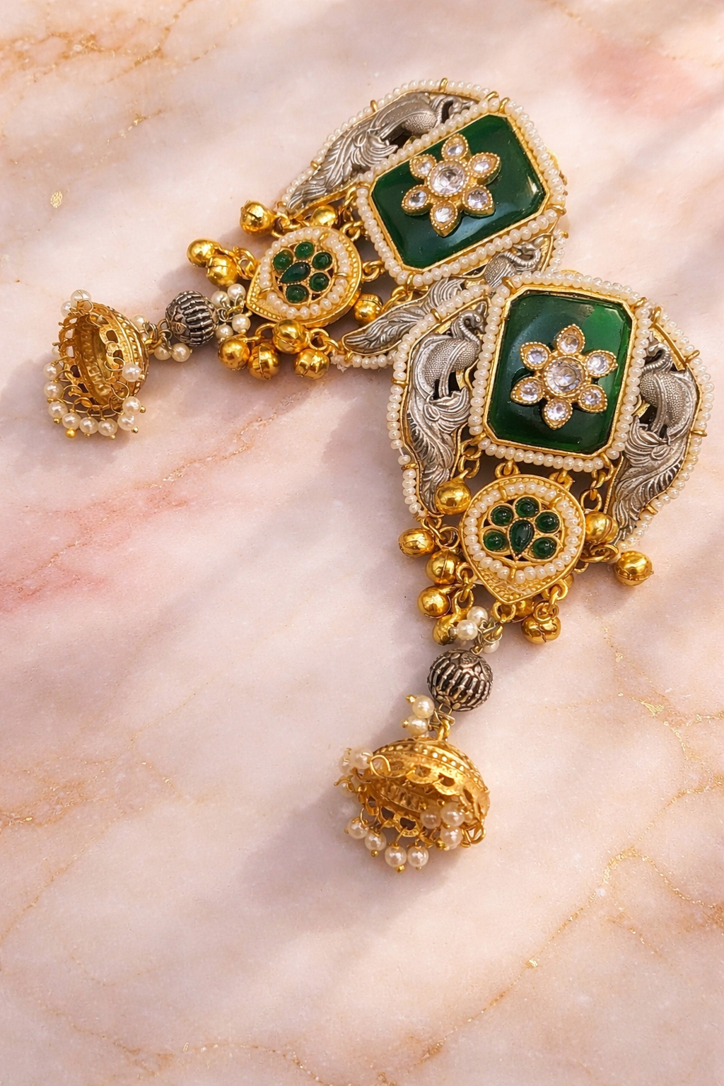 One-of-a-Kind Kashmiri Heritage Earrings