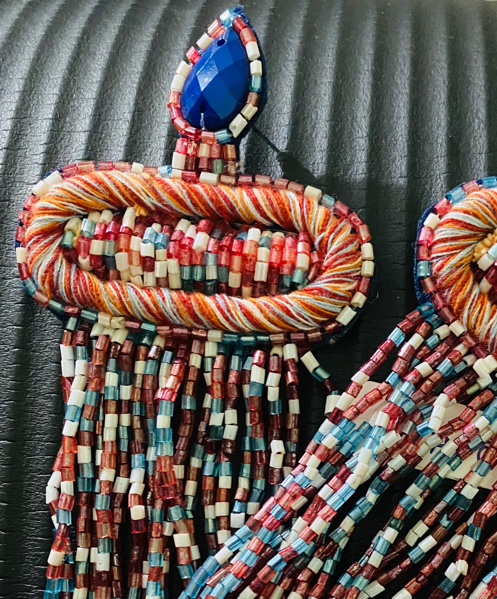 Boho Fiesta Beaded Tassel Earrings