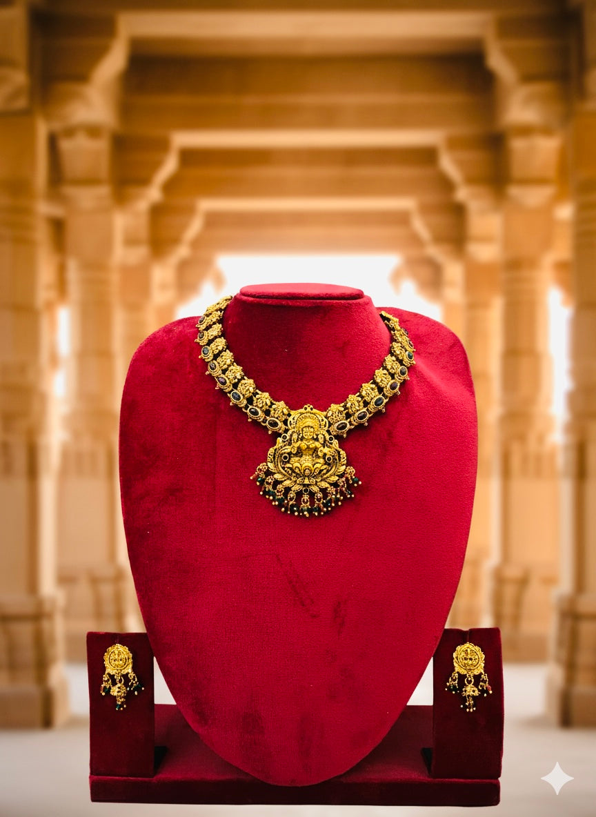 Antique Lakshmi Devi Temple Necklace Set