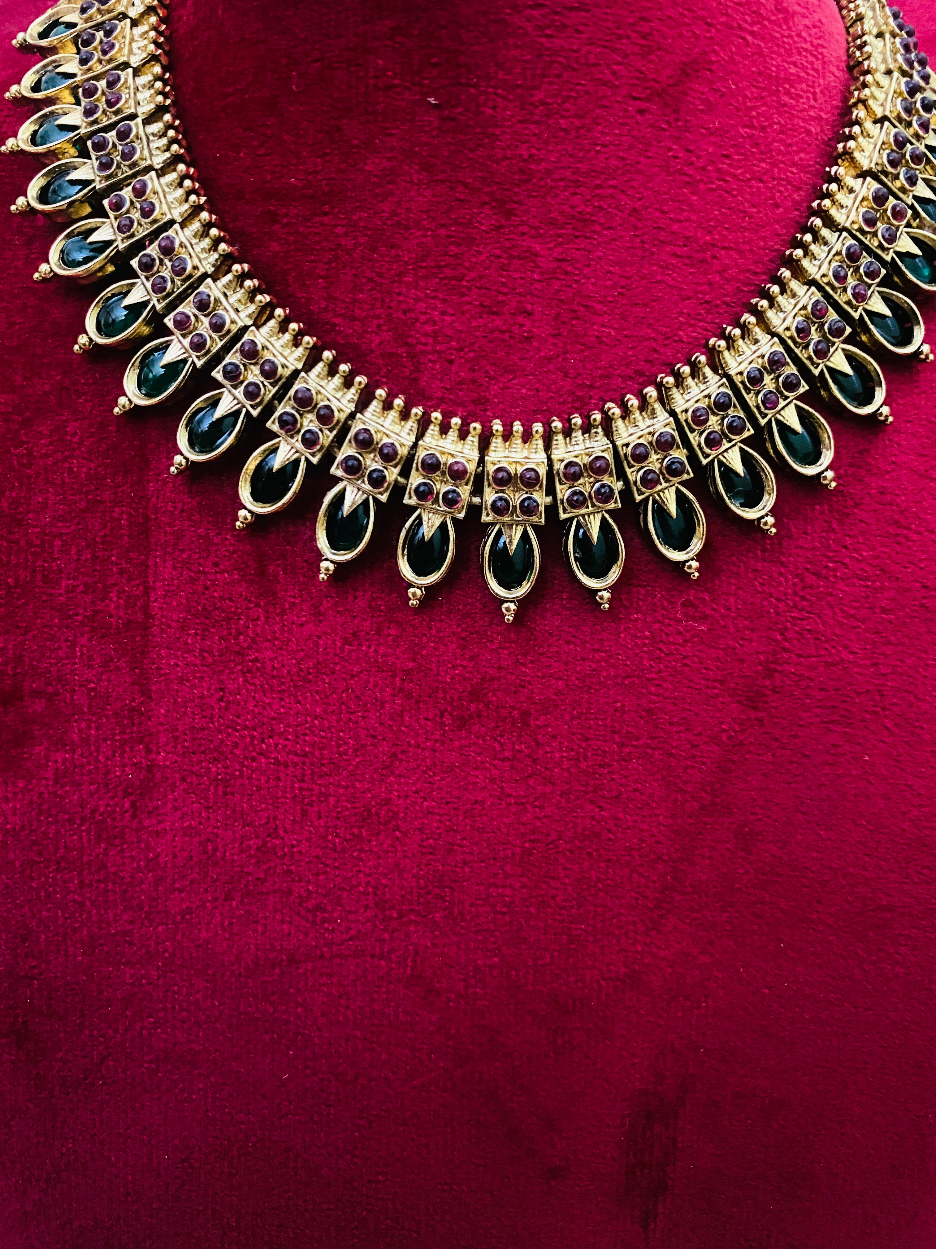 Traditional Palakka Mala Choker Set