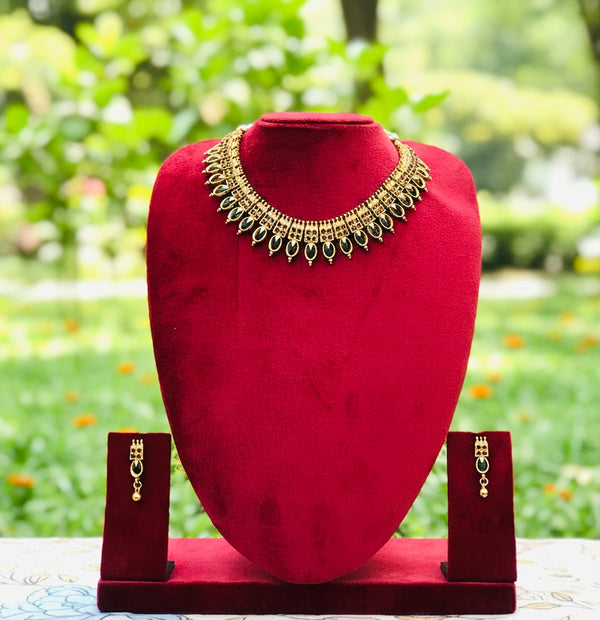 Traditional Palakka Mala Choker Set