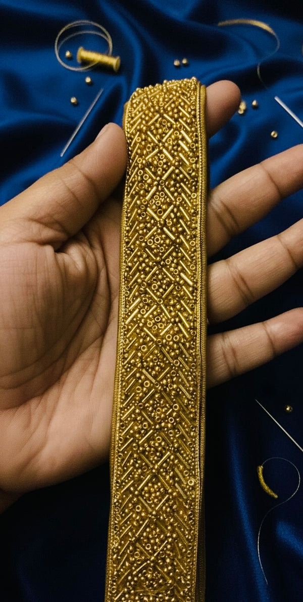Aurelia – Handcrafted Golden Saree Belt