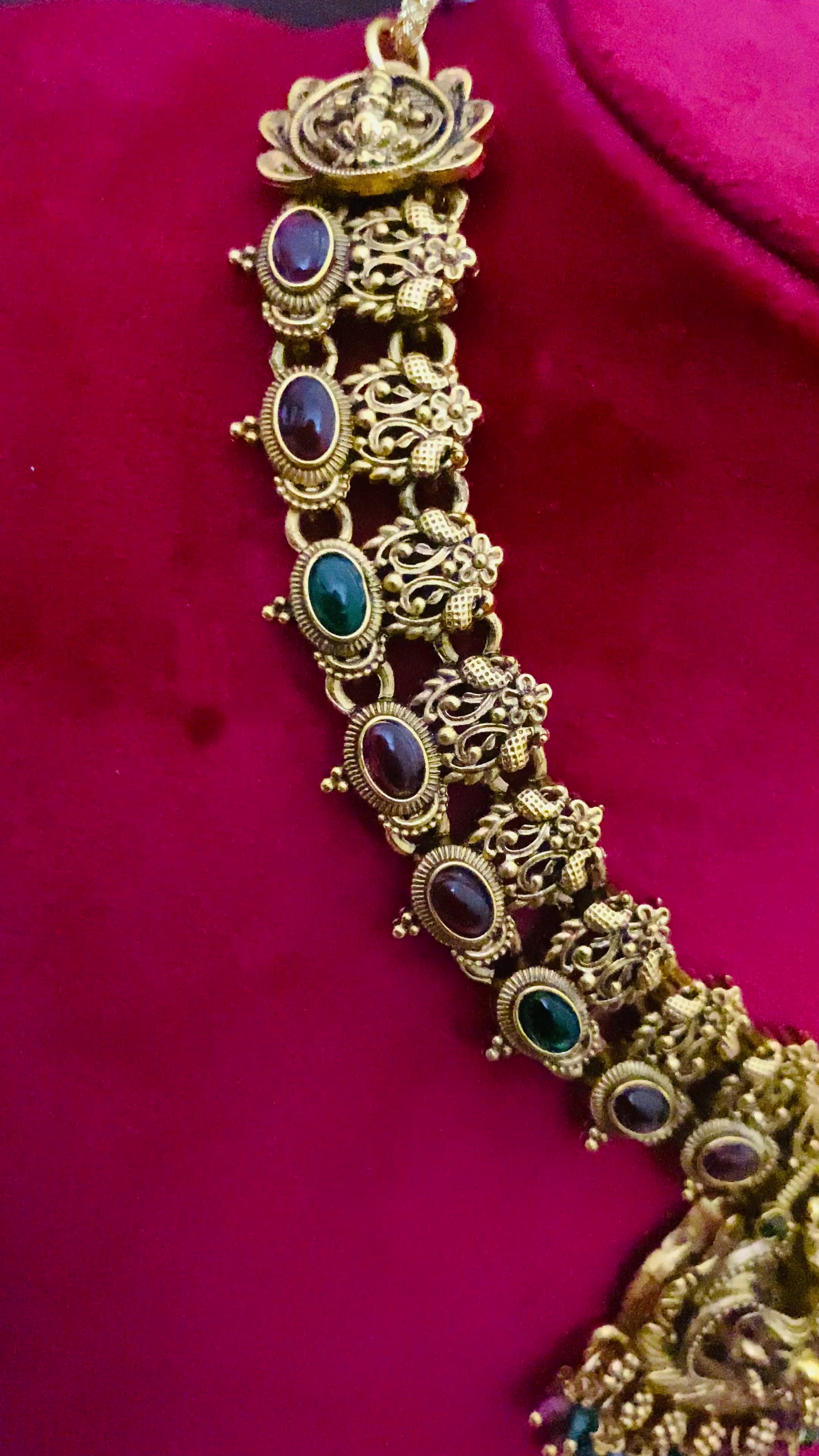 Antique Lakshmi Devi Temple Necklace Set