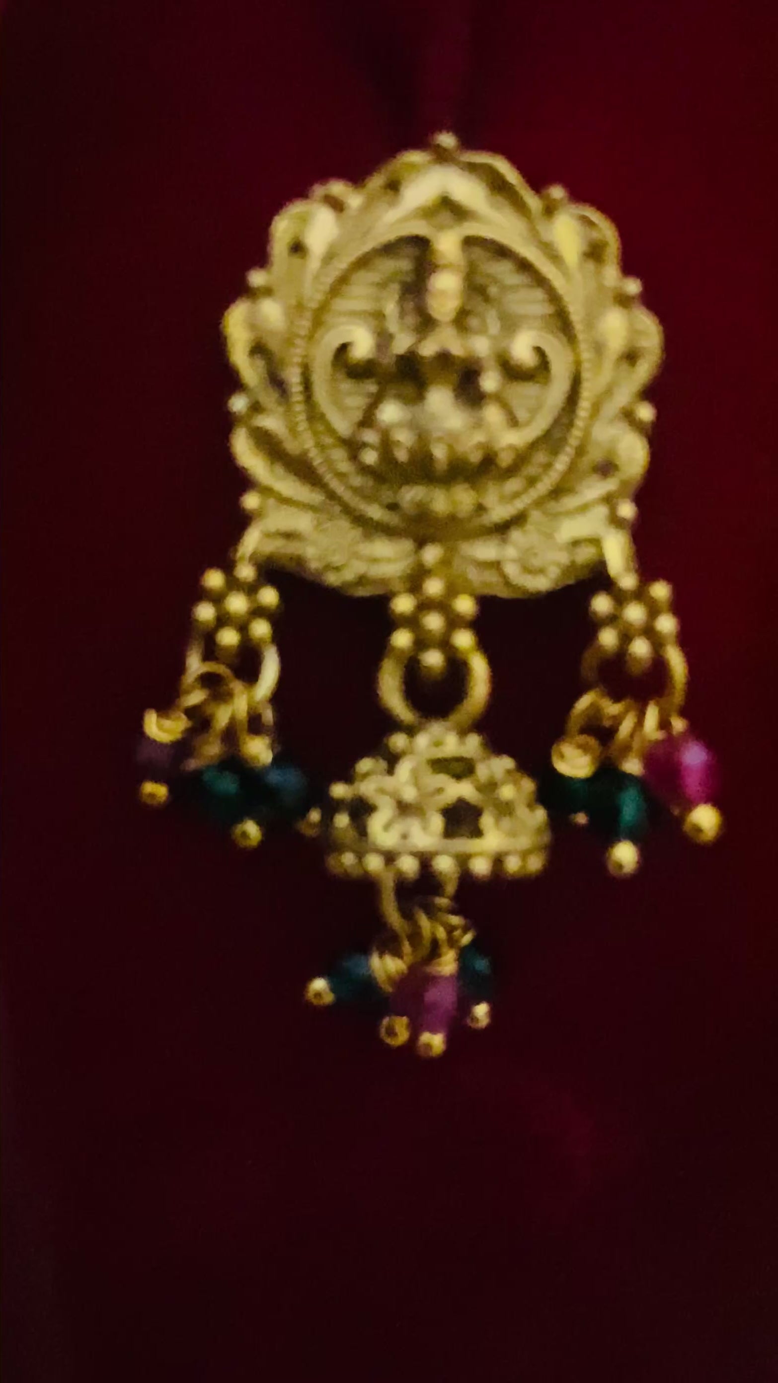 Antique Lakshmi Devi Temple Necklace Set