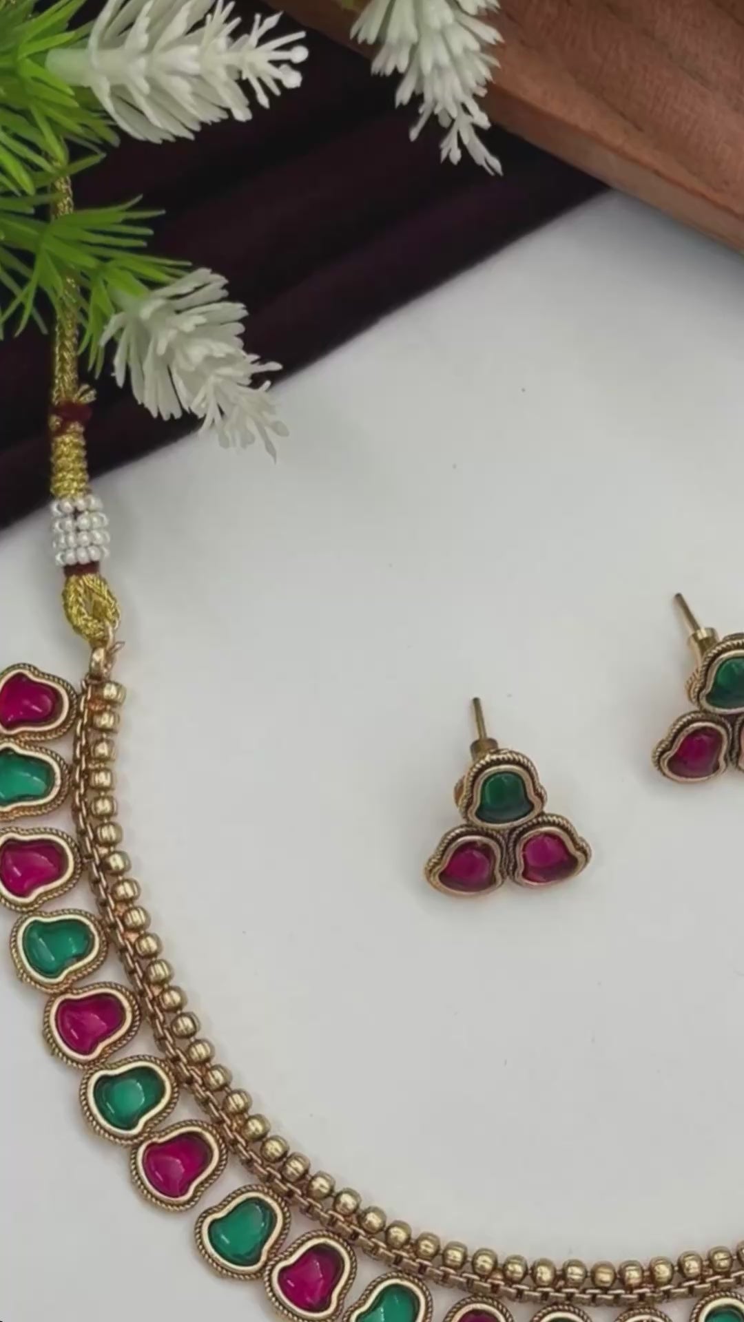 Multicolour Hridaya Kundan Necklace Set