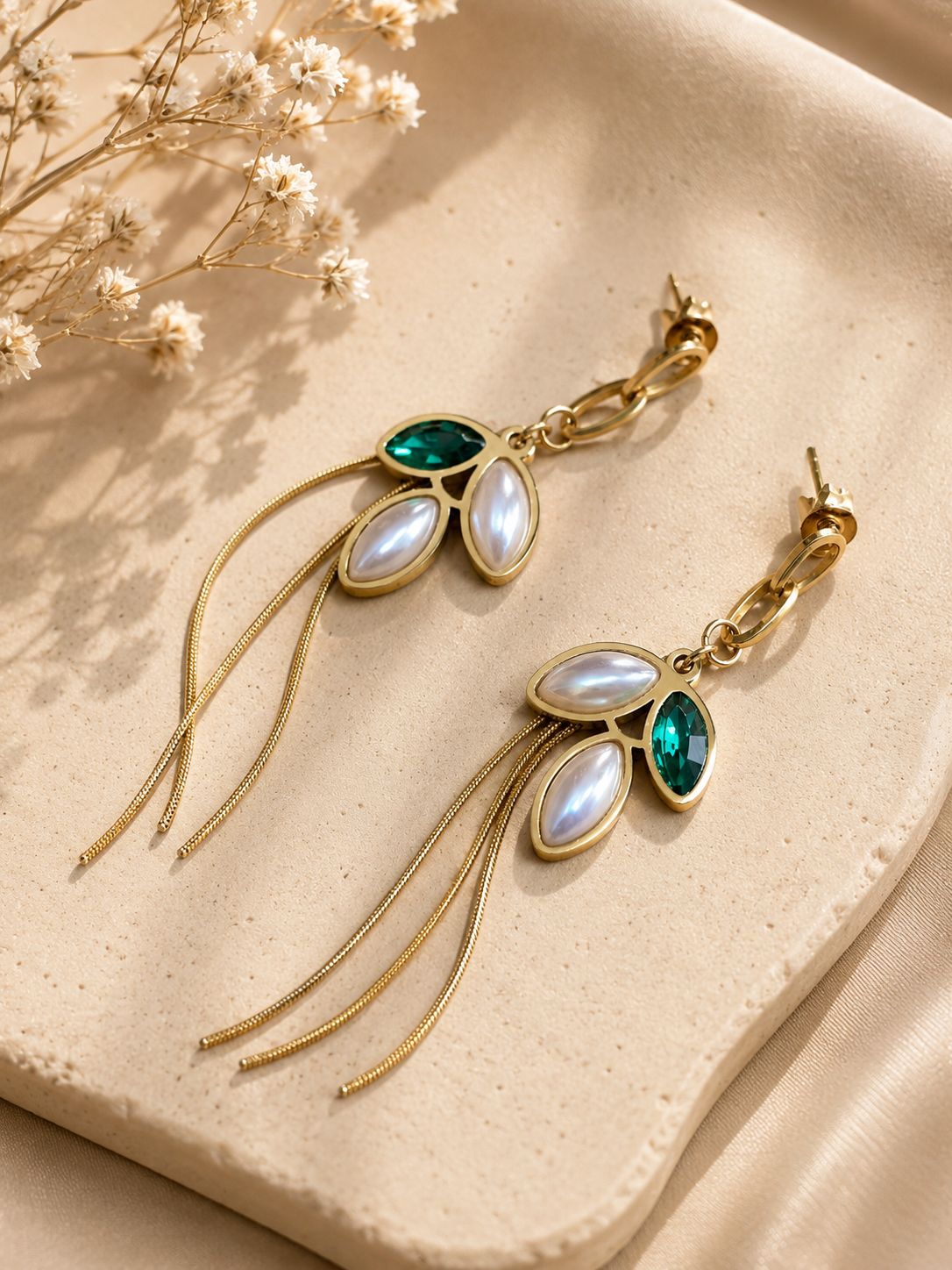 Moonleaf Drop Earrings