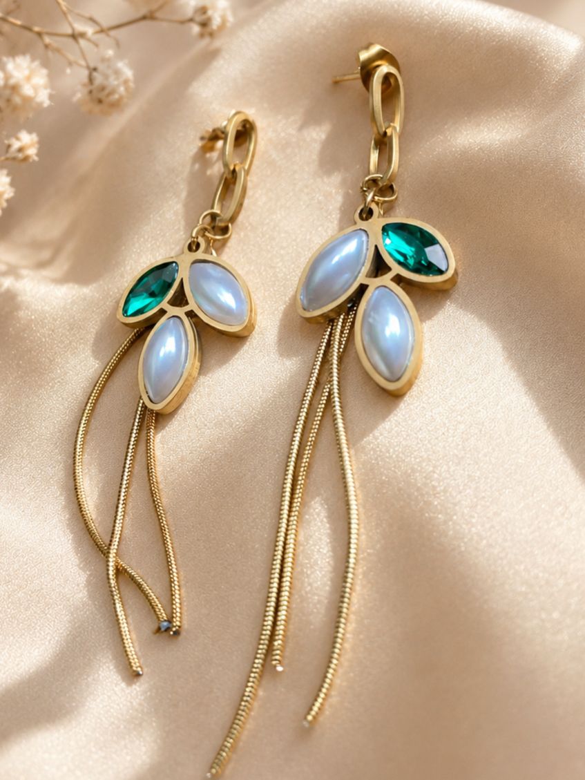 Moonleaf Drop Earrings